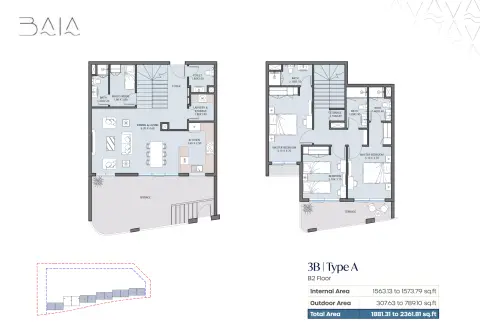 Floor plan, 3 Bed