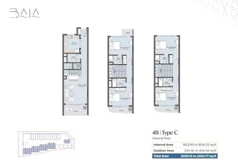 Floor plan, 4 Bed