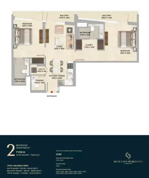 Floor plan, 2 Bed