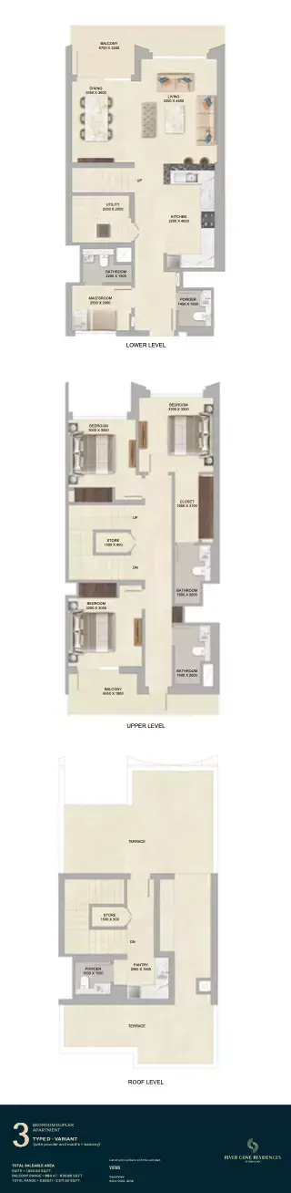 Floor plan, 3 Bed