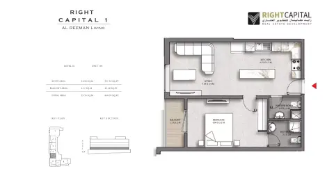 Floor plan, 1 Bed