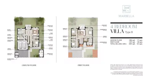 Floor plan, 4 Bed