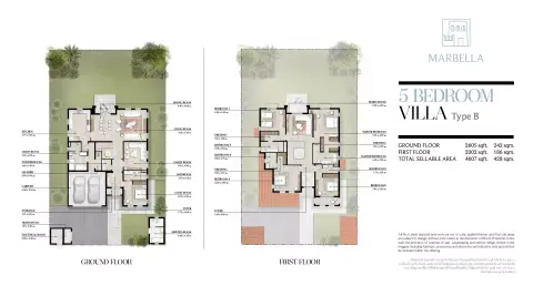 Floor plan, 5 Bed