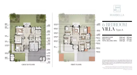 Floor plan, 6 Bed