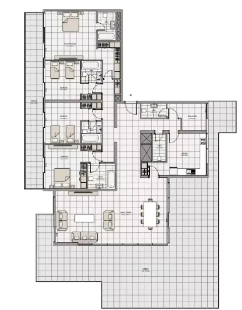 Floor plan, 3 Bed