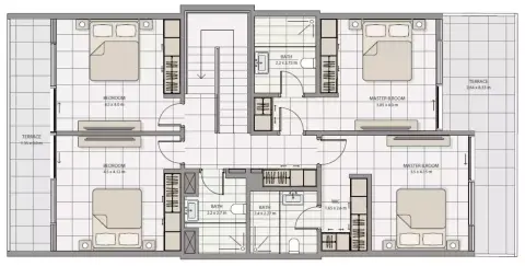 Floor plan, 4 Bed