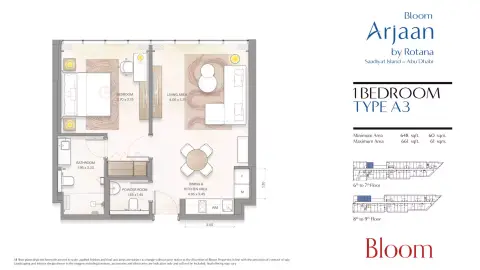 Floor plan, 1 Bed