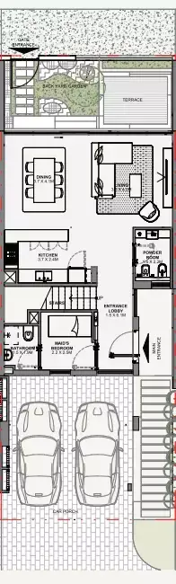 Floor plan, 3 Bed