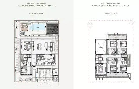Floor plan, 6 Bed