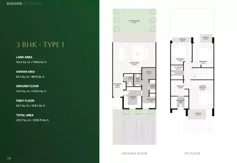 Floor plan, 3 Bed
