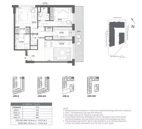 Floor plan, 2 Bed