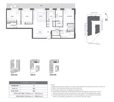 Floor plan, 3 Bed