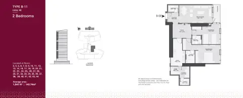 Floor plan, 2 Bed