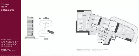 Floor plan, 3 Bed