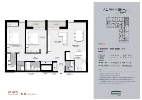 Floor plan, 2 Bed