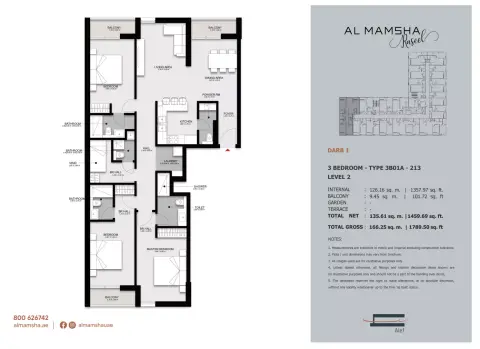 Floor plan, 3 Bed