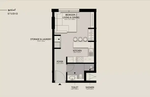 Floor plan, Studio