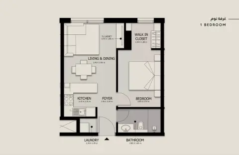 Floor plan, 1 Bed