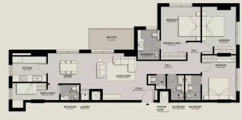 Floor plan, 3 Bed