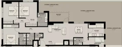Floor plan, 3 Bed