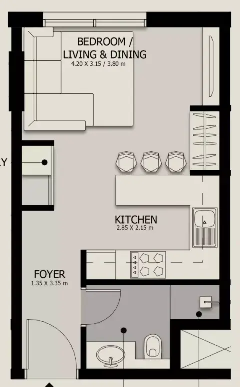 Floor plan, Studio