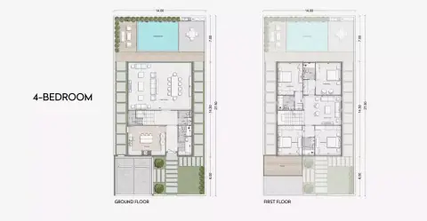 Floor plan, 4 Bed