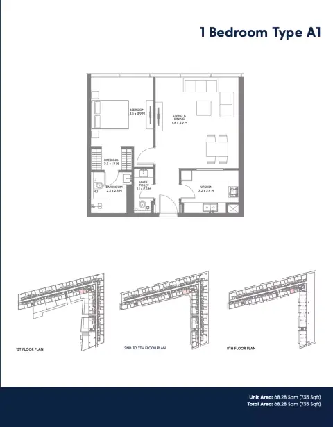 Floor plan, 1 Bed