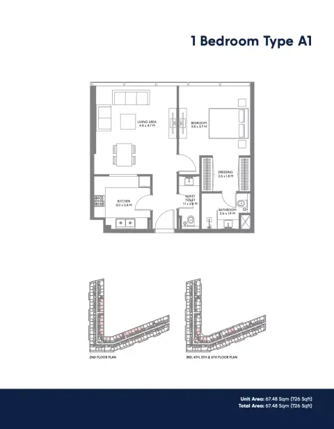 Floor plan, 1 Bed