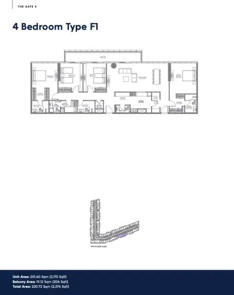 Floor plan, 4 Bed