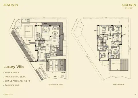 Floor plan, 6 Bed