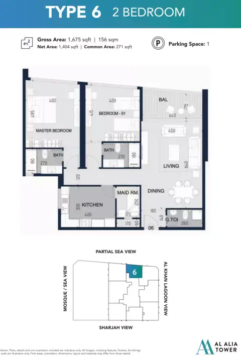 Floor plan, 2 Bed
