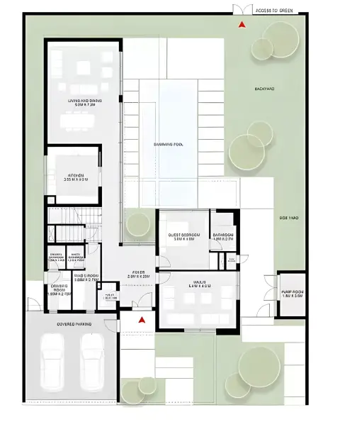 Floor plan, 5 Bed