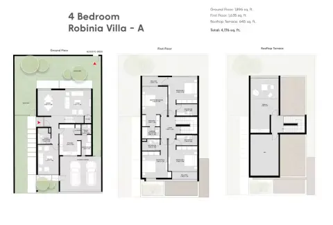 Floor plan, 4 Bed
