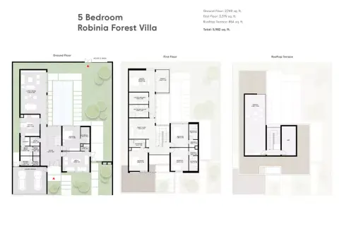 Floor plan, 5 Bed