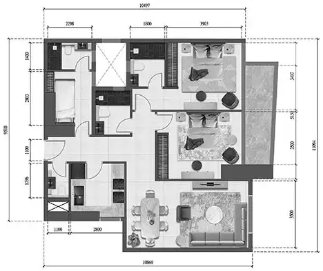Floor plan, 2 Bed