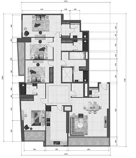 Floor plan, 4 Bed