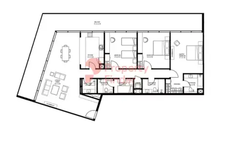 Floor plan, 3 Bed