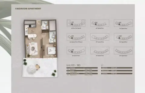Floor plan, 1 Bed