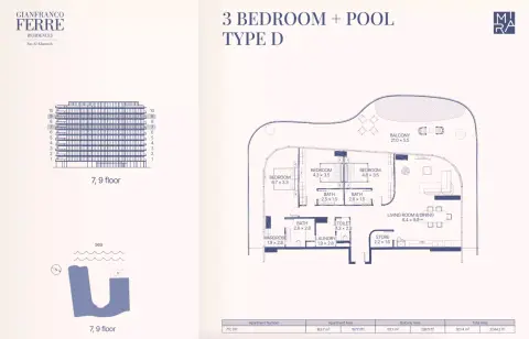 Floor plan, 3 Bed