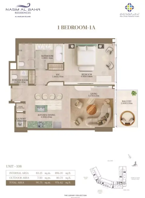 Floor plan, 1 Bed