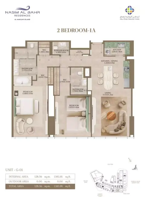 Floor plan, 2 Bed