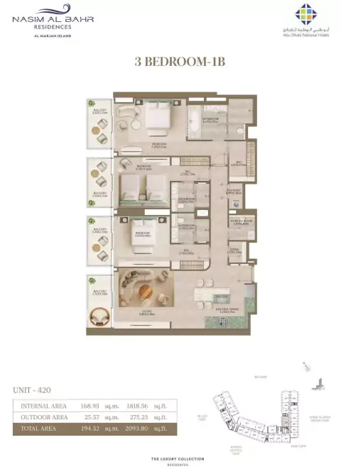 Floor plan, 3 Bed