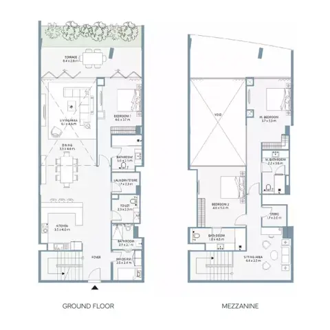 Floor plan, 3 Bed