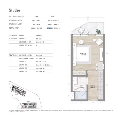 Floor plan, Studio