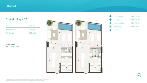 Floor plan, 1 Bed