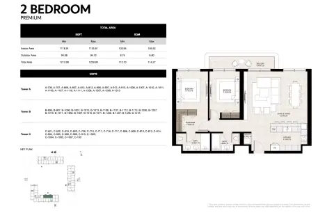 Floor plan, 2 Bed