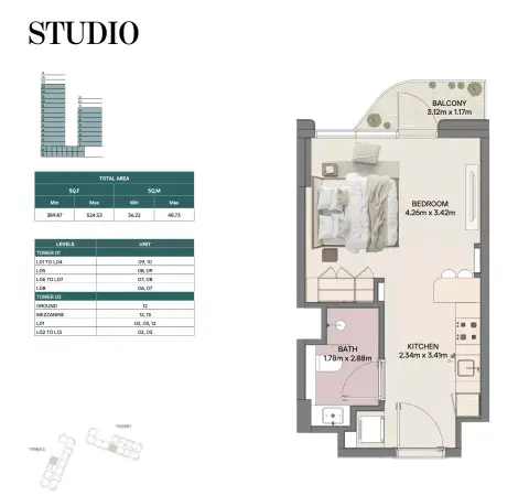 Floor plan, Studio