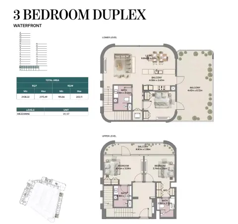 Floor plan, 3 Bed
