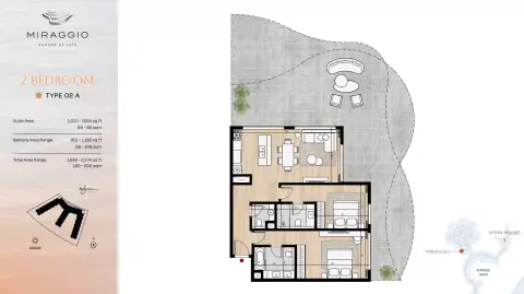 Floor plan, 2 Bed