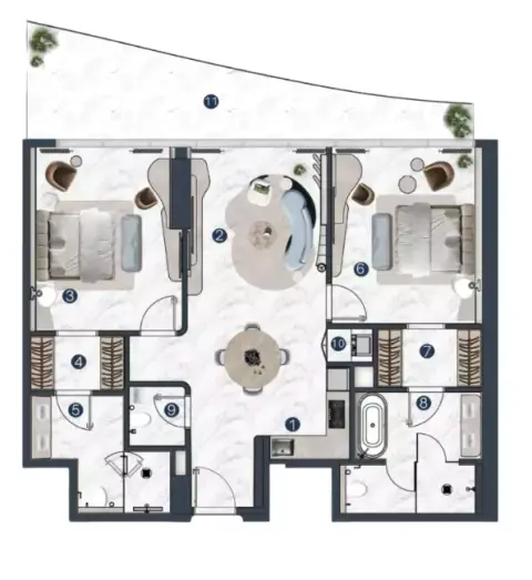 Floor plan, 2 Bed